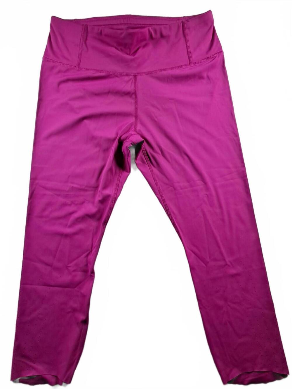 All in Motion Women's Compression Leggings XL Pink High Rise Perforated